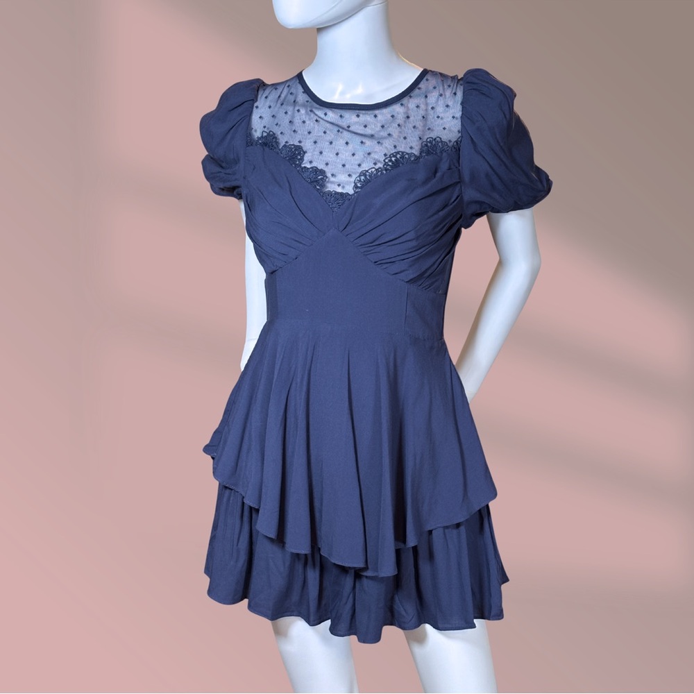 Zesica Women's Dusty Blue Romper Sz Medium Party Dance Formal NWT!